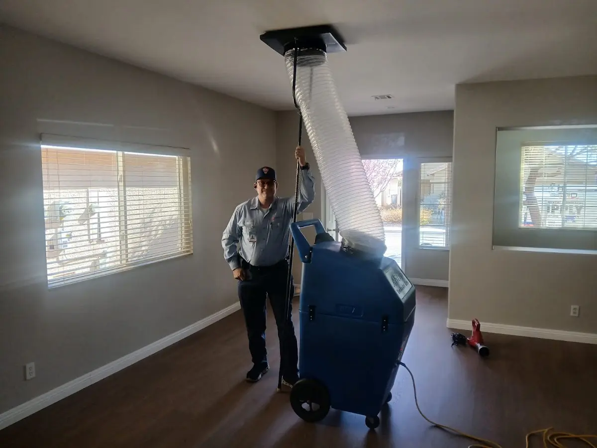 Professional Dryer Vent Cleaning work inside a Rocklin home